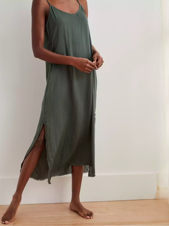 aerie Dresses & Skirts - Sage Green Aerie Satin Slip Dress